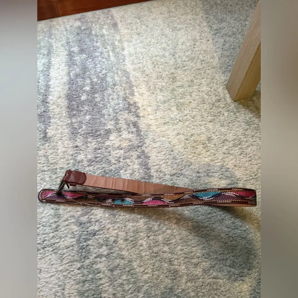 Colorful Geometric Pattern Belt